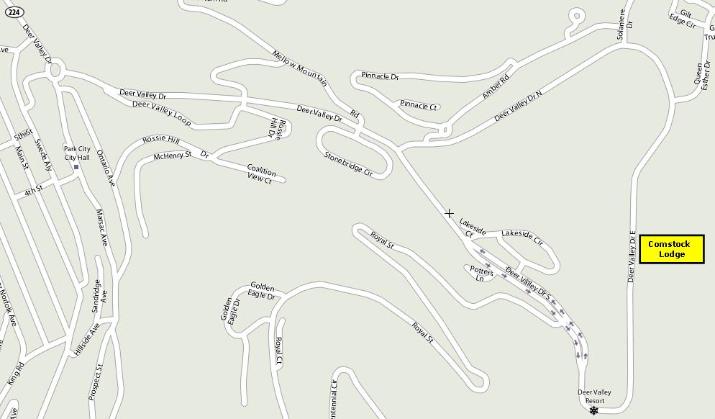 Deer Valley Vacation Rental - Comstock Map