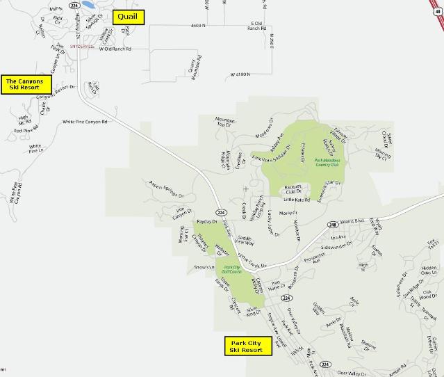 Park City Vacaton Rental - Map