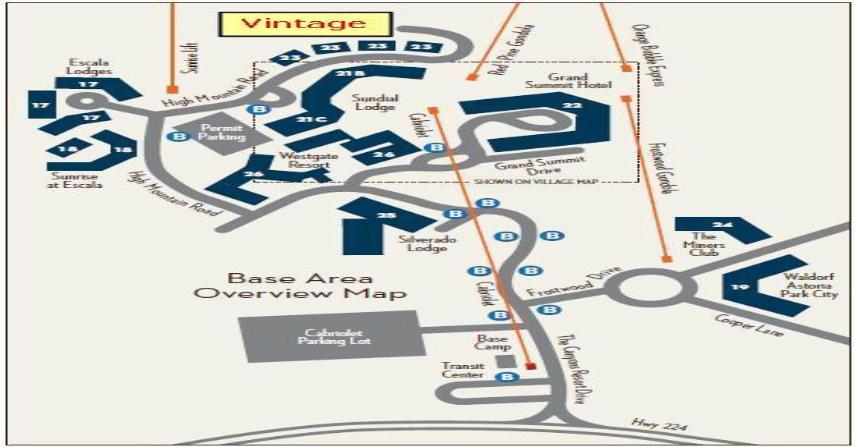 Park City Mountain Resort Vacation Rental -The Canyons Resort Map